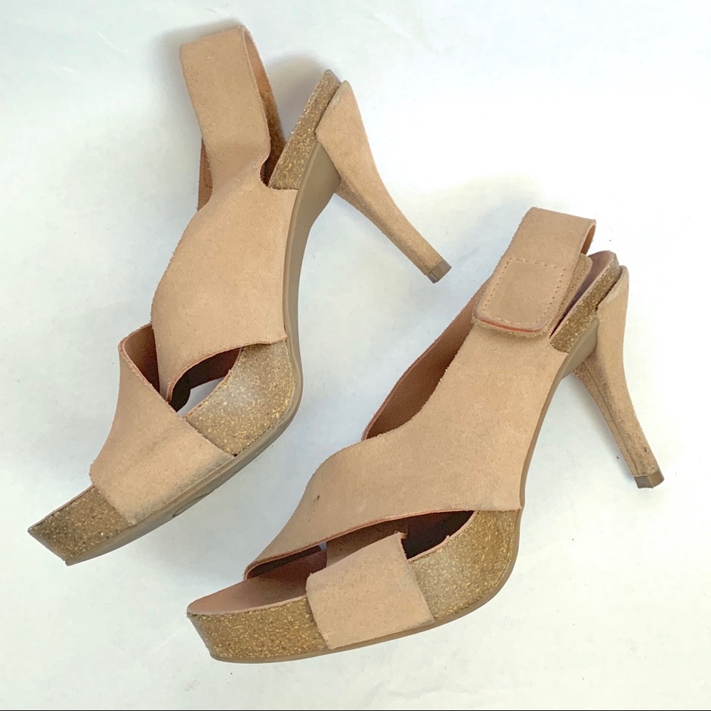 Pedro Garcia Camel Suede Slingback Pumps - Picture 2 of 8